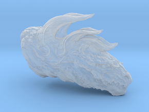 Dragon Head in Clear Ultra Fine Detail Plastic