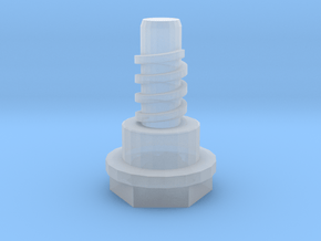 Take-Apart Dino Replacement Screw Type A in Clear Ultra Fine Detail Plastic