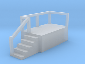 Mobile Home Stair #2 Z scale in Clear Ultra Fine Detail Plastic