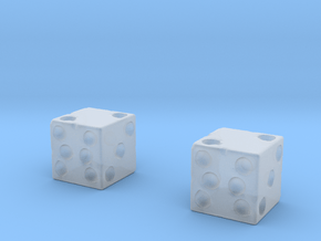 Weathered Movie Dice in Clear Ultra Fine Detail Plastic