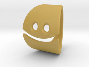 Emoji Happy Ring in Tan Fine Detail Plastic