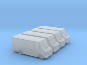 Delivery Truck-Set of 4 at 1 to 200 scale in Clear Ultra Fine Detail Plastic