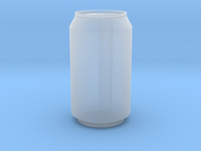 Beer or Soda Can in Clear Ultra Fine Detail Plastic