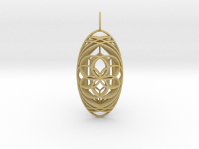 Aura Glow (Seed of Life & Crystal, Double-Domed) in Tan Fine Detail Plastic