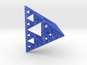 Sierpinski Pyramid; 4th Iteration in Blue Smooth Versatile Plastic
