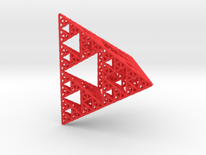 Sierpinski Pyramid; 4th Iteration in Red Smooth Versatile Plastic