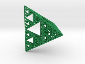 Sierpinski Pyramid; 4th Iteration in Green Smooth Versatile Plastic