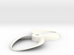 Toroidal Propeller in White Processed Versatile Plastic