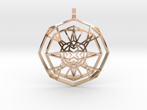 Metatron's Fire-Star (Domed) in 9K Rose Gold 