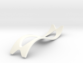 Wave shaped pen tray in White Smooth Versatile Plastic