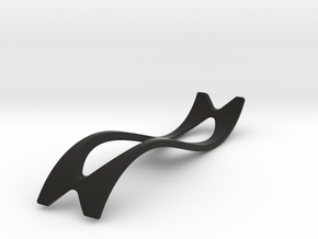 Wave shaped pen tray in Black Smooth Versatile Plastic