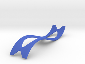 Wave shaped pen tray in Blue Smooth Versatile Plastic