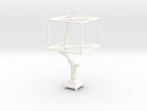Miniature Rustic Twig Desk Lamp in White Smooth Versatile Plastic