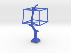Miniature Rustic Twig Desk Lamp in Blue Smooth Versatile Plastic