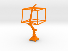 Miniature Rustic Twig Desk Lamp in Orange Smooth Versatile Plastic