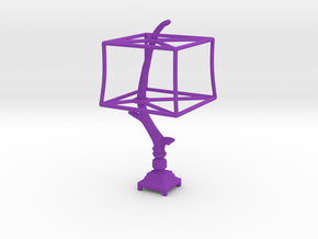 Miniature Rustic Twig Desk Lamp in Purple Smooth Versatile Plastic