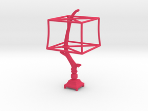 Miniature Rustic Twig Desk Lamp in Pink Smooth Versatile Plastic