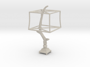 Miniature Rustic Twig Desk Lamp in Natural Sandstone