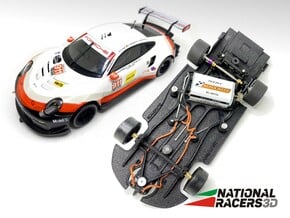 Chassis for Scaleauto Porsche 911.2 GT3 RSR AW-AiO in Black PA12