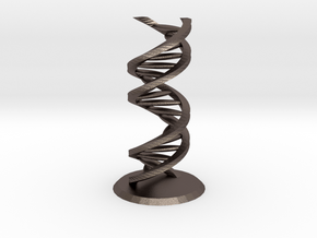 Accurate DNA Model in Polished Bronzed Silver Steel