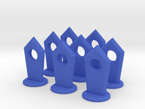 Slotted Slabs Chess Set - Pawn (x8) in Blue Smooth Versatile Plastic
