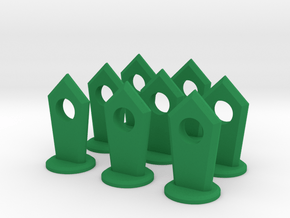 Slotted Slabs Chess Set - Pawn (x8) in Green Smooth Versatile Plastic
