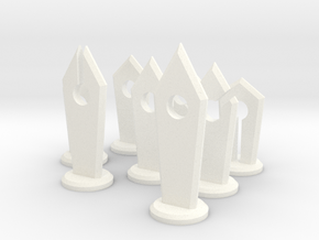Slotted Slabs Chess Set - Non-Pawns in White Smooth Versatile Plastic