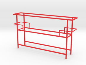 Miniature Luxury Bar Console Table Frame in Red Smooth Versatile Plastic