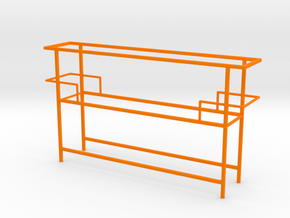 Miniature Luxury Bar Console Table Frame in Orange Smooth Versatile Plastic