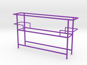 Miniature Luxury Bar Console Table Frame in Purple Smooth Versatile Plastic