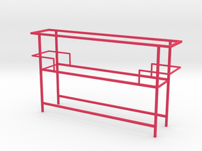 Miniature Luxury Bar Console Table Frame in Pink Smooth Versatile Plastic