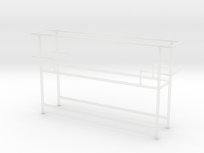 Miniature Luxury Bar Console Table Frame in Clear Ultra Fine Detail Plastic