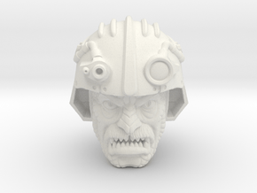 Man-at-arms head (snake) Masterverse in White Natural Versatile Plastic