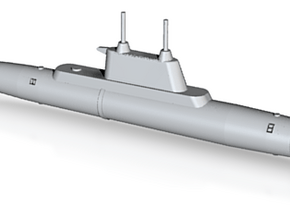 1/144 Scale Japanese Type C Modified Mini-Submarin in Tan Fine Detail Plastic