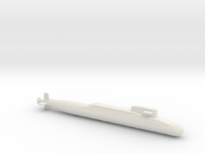 1/1250 Scale Xia class Type 092 Chinese Submarine in White Natural Versatile Plastic
