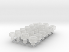Large Deck Vent set 1/150 in Clear Ultra Fine Detail Plastic