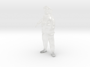 (1:87) HO scale Punjabi Man Standing in Clear Ultra Fine Detail Plastic