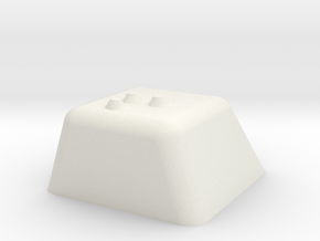 Braille Keycaps in White Natural TPE (SLS): Extra Small