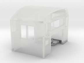 EMD Low Nose Cab, 1st Gen, 1 Piece Windshield in Clear Ultra Fine Detail Plastic