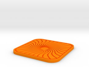 Design Spiral Coaster (With Text Options) in Orange Processed Versatile Plastic