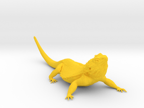 Realistic Bearded Dragon Model 2 of 3 in Yellow Smooth Versatile Plastic