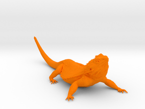 Realistic Bearded Dragon Model 2 of 3 in Orange Smooth Versatile Plastic