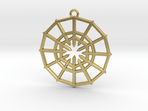 Rejection Emblem 01 Medallion (Sacred Geometry) in Natural Brass
