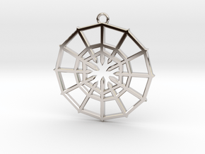 Rejection Emblem 01 Medallion (Sacred Geometry) in Rhodium Plated Brass