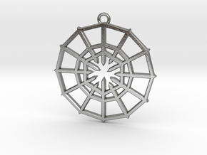 Rejection Emblem 01 Medallion (Sacred Geometry) in Natural Silver