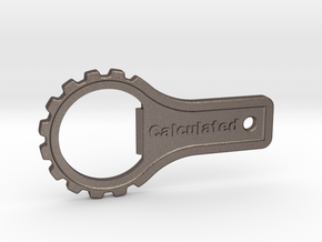 Calculated Bottle Opener in Polished Bronzed-Silver Steel