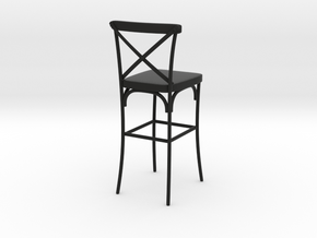 Miniature Industrial Bar Stool in Black Smooth PA12