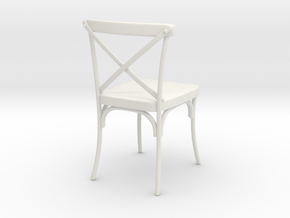 Miniature Industrial Dining Chair in White Natural Versatile Plastic