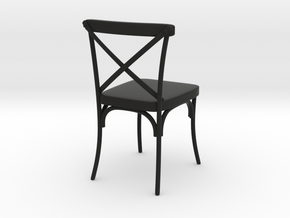 Miniature Industrial Dining Chair in Black Smooth Versatile Plastic