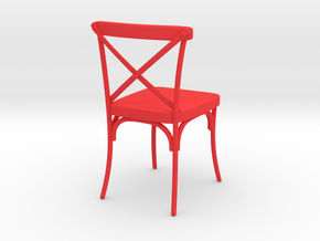 Miniature Industrial Dining Chair in Red Smooth Versatile Plastic